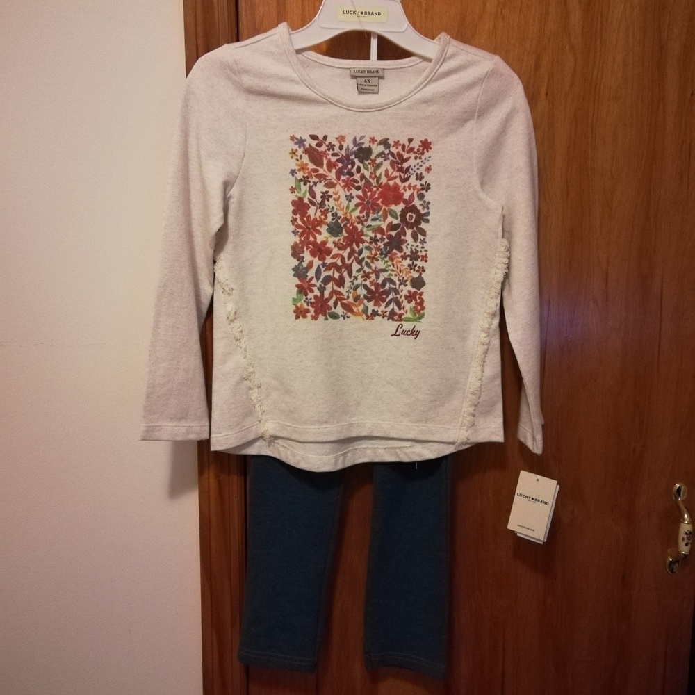 Lucky brand girls' top & pant set